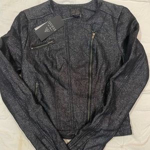 Guess blue shimmer jacket size XS